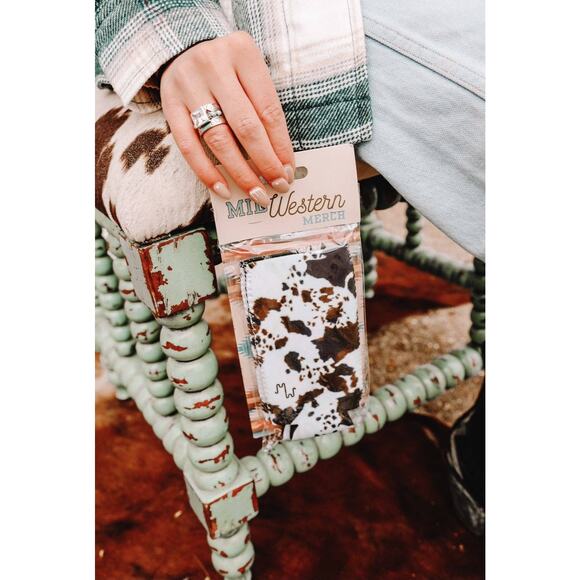 Mooving On Brown Cowhide Print Tall Coozie 2-Pack - Picture 4 of 6